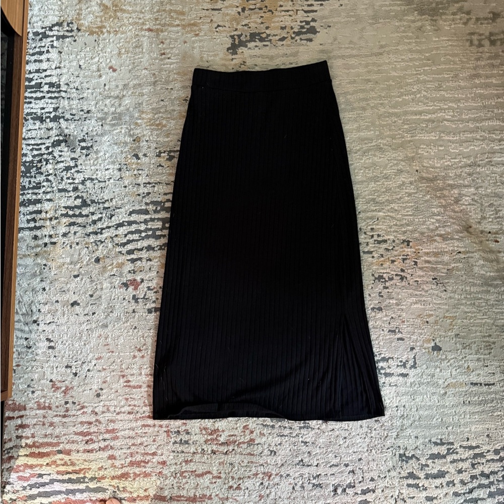 Mango Black knitted skirt